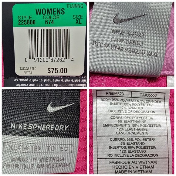 Nike Sphere Dry Womens‎ Pink Pants Ankle Zip Pocket Mid Rise Size XL NWT - Picture 8 of 10